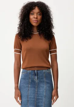 Morgan tricou culoarea maro, MKOBA imagine