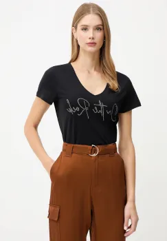 Morgan tricou culoarea negru, DLUCAS imagine