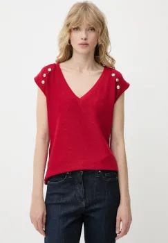 Morgan tricou culoarea rosu, DILI imagine