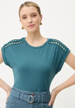 Morgan tricou culoarea turcoaz, DUANE imagine