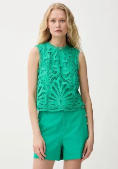Morgan tricou culoarea verde, uni, OSLA imagine