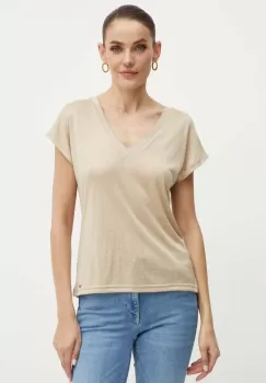 Morgan tricou DAGA femei, culoarea bej, DAGA imagine