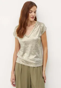 Morgan tricou DAYA1 femei, culoarea auriu, DAYA1 imagine