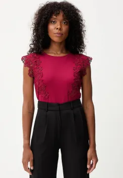 Morgan tricou din bumbac culoarea rosu, DFLOWER imagine