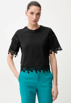 Morgan tricou din bumbac DFUTUR femei, culoarea negru, DFUTUR imagine