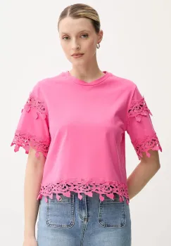 Morgan tricou din bumbac DFUTUR femei, culoarea roz, DFUTUR imagine