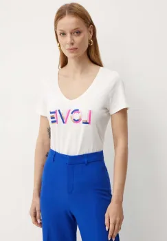 Morgan tricou DLUCY femei, culoarea alb, DLUCY imagine