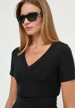 Morgan tricou femei, culoarea negru imagine