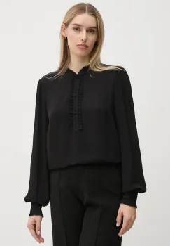 Mos Mosh bluza femei, culoarea negru, neted, 165590 imagine