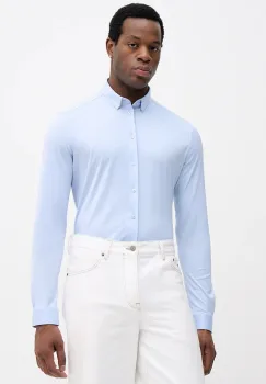 Mos Mosh camasa din bumbac MARCO culoarea negru, cu guler button-down, regular, 500940 imagine