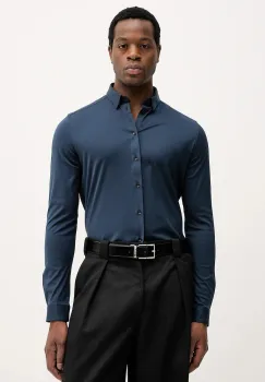 Mos Mosh camasa din bumbac MARCO culoarea negru, cu guler button-down, regular, 500940 imagine