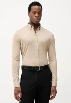 Mos Mosh camasa din bumbac MARCO culoarea negru, cu guler button-down, regular, 500940 imagine