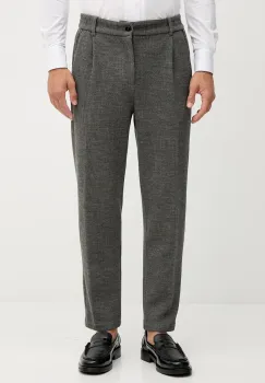 Mos Mosh pantaloni cu lana BALDO pantaloni gri drepti pentru barbati 509010 imagine