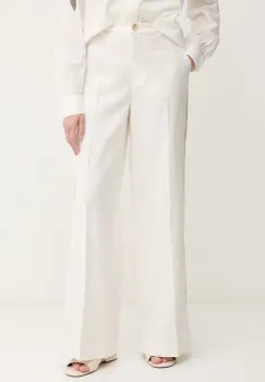 Mos Mosh pantaloni culoarea bej, drept, high waist, 169540 imagine