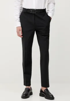 Mos Mosh pantaloni de lana HUGH culoarea negru, drepti 508680 imagine