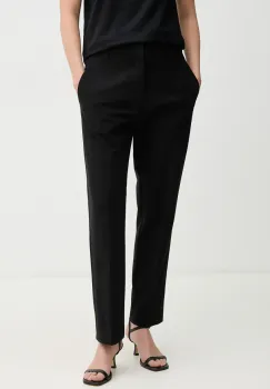 Mos Mosh pantaloni femei, culoarea negru, drept, high waist, 169200 imagine
