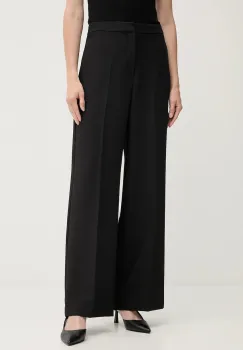 Mos Mosh pantaloni Leya culoarea negru, lat, high waist, 166670 imagine