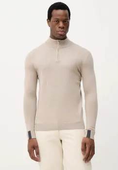 Mos Mosh pulover de lana ADAM culoarea negru, light, cu turtleneck, 503342 imagine