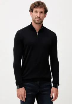 Mos Mosh pulover de lana ADAM culoarea negru, light, cu turtleneck, 503342 imagine
