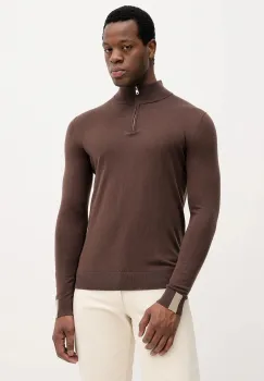 Mos Mosh pulover de lana ADAM culoarea negru, light, cu turtleneck, 503342 imagine