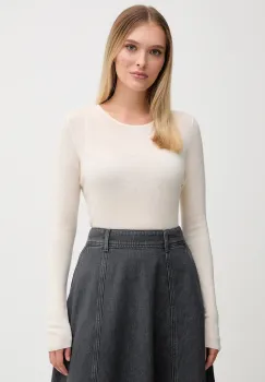 Mos Mosh pulover de lana culoarea maro, light, 168080 imagine