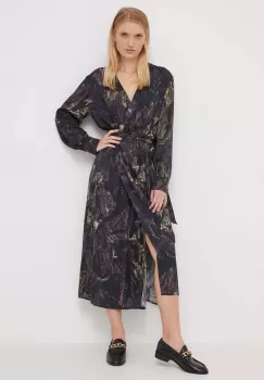 Mos Mosh rochie culoarea negru, midi, evazati imagine