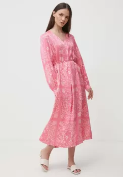 Mos Mosh rochie culoarea roz, midi, drept imagine