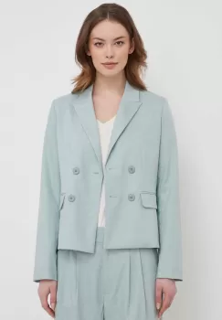 Mos Mosh sacou culoarea verde, cu doua randuri de nasturi, neted imagine