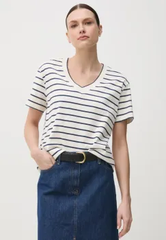 Mos Mosh tricou din bumbac femei, culoarea bej, 168630 imagine