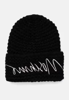 Moschino caciula de lana culoarea negru, de lana, din tricot gros, M3170 65423 imagine
