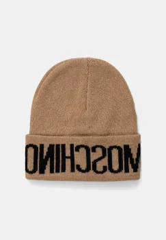 Moschino caciula din amestec de lana culoarea maro, din tricot gros, M5672 60102 imagine