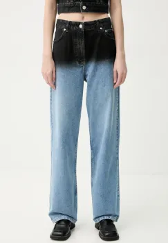 Moschino Jeans blugi din bumbac medium waist, 0309 3719 imagine
