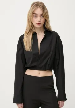 Moschino Jeans bluza femei, culoarea negru, neted, 0208 3227 imagine