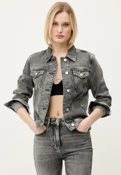 Moschino Jeans geaca din denim culoarea gri, de tranzitie, 0512 3219 imagine