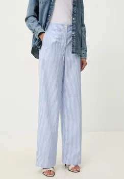Moschino Jeans pantaloni de bumbac femei, lat, high waist, 0328 3725 imagine