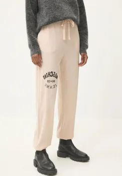 Moschino Jeans pantaloni de trening de lana culoarea bej, cu imprimeu, J0380 8700 imagine