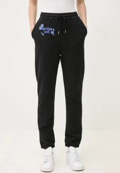 Moschino Jeans pantaloni de trening din bumbac culoarea negru, cu imprimeu, 0333 3228 imagine