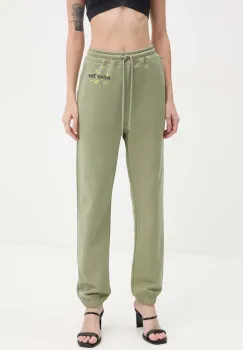 Moschino Jeans pantaloni de trening din bumbac culoarea verde, J0319 8732 imagine