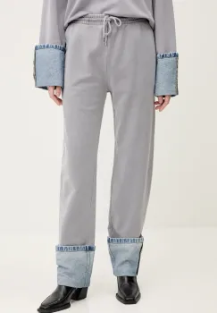 Moschino Jeans pantaloni de trening femei, culoarea gri, modelator, 0321 3228 imagine