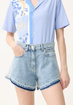 Moschino Jeans pantaloni scurti jeans femei, uni, high waist, 0316 3719 imagine
