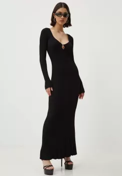 Moschino Jeans rochie culoarea negru, maxi, mulata, 0486.8205 imagine