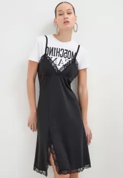 Moschino Jeans rochie culoarea negru, mini, drept imagine