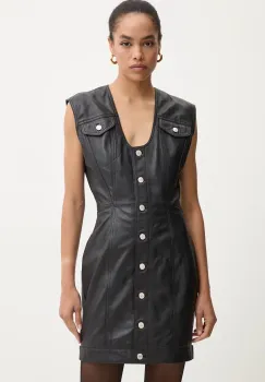 Moschino Jeans rochie culoarea negru, mini, mulata, A3704 8715 imagine