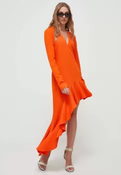 Moschino Jeans rochie culoarea portocaliu, maxi, drept imagine