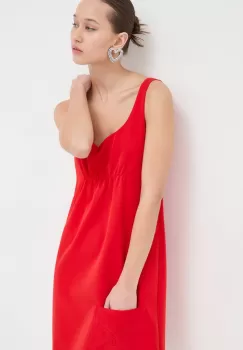 Moschino Jeans rochie culoarea rosu, mini, drept imagine