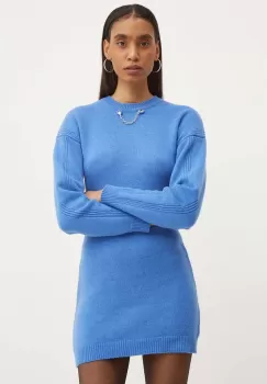 Moschino Jeans rochie din lana mini, mulata, 0483.8204 imagine