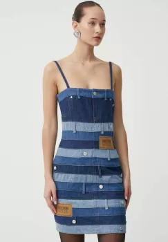Moschino Jeans rochie jeans mini, mulata imagine
