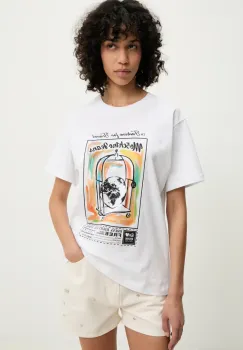 Moschino Jeans tricou din bumbac femei, culoarea alb, 0716 3732 imagine