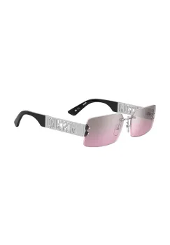 Moschino ochelari de soare femei, culoarea argintiu, MOS169/S imagine