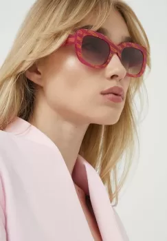 Moschino ochelari de soare femei, culoarea roz imagine